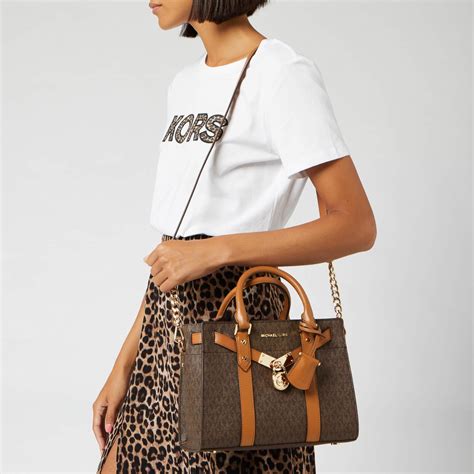 hamilton brown red satchel michael kors|Michael Kors nouveau Hamilton.